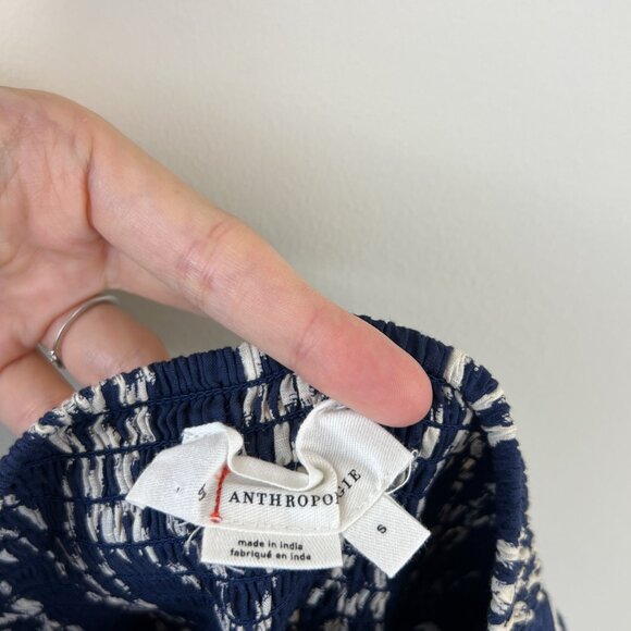 By Anthropologie Navy Printed Rimbaud Tie-Waist Mini Skirt - Picture 4 of 6